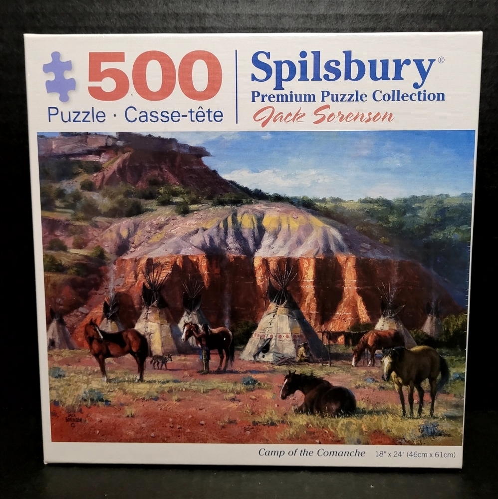 500-Piece Red and Brown Puzzle of Scenic Western Landscape